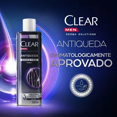 Shampoo CLEAR Men Derma Solutions Antiqueda 300ml