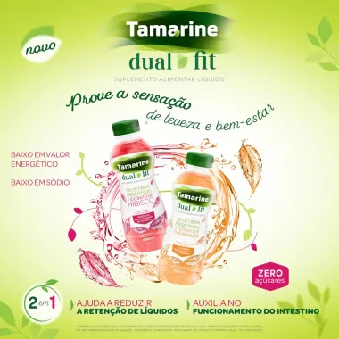 Tamarine Dual Fit Suplemento Alim S Hibisco/ Frutas Vermelhas Z/Aç 400ml