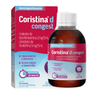 Coristina D Congest Xarope Sabor Uva com 120ml