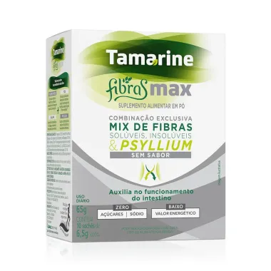 Tamarine Fibra Max Sem Sabor com 10 Sachés de 6,5g cada