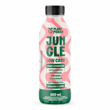 Jungle Low Carb Plant Power Suplemento Alimentar Sabor Morango e Limão 500ml