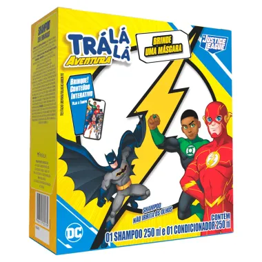 Kit Shampoo e Condicionador Trá Lá Lá Justice League Aventura DC 250ml Cada