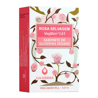 Sabonete GH Glicerina Vegano com &Oacute;leos e Rosa Selvagem 90g