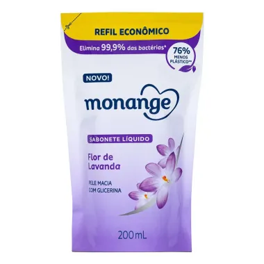 Sabonete Líquido Monange Flor de Lavanda Refil 200ml