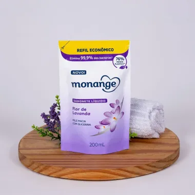 Sabonete Líquido Monange Flor de Lavanda Refil 200ml