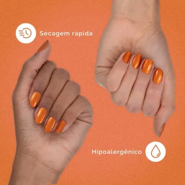 Esmalte Risqu&eacute; Voltei! Comigo Ningu&eacute;m Cobre Met&aacute;lico 8ml