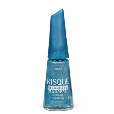 Esmalte Risqué Azul Metálico Fora da Caixinha 8ml