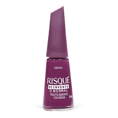 Esmalte Risqué Roxo Cremoso Politicamente Colorida 8ml