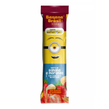 Barra de Fruta Banana Brasil Kids Minions Banana e Morango 22g