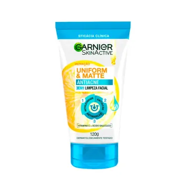 Garnier Uniform & Matte Antiacne 120g Frente