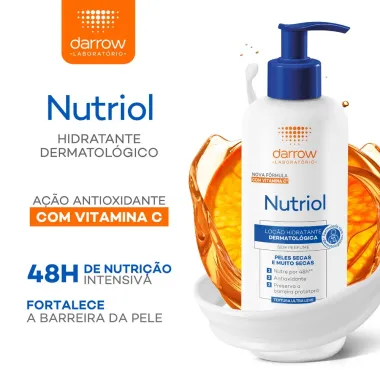 Nutriol Darrow Lo&ccedil;&atilde;o Hidratante com Vitamina C Peles Secas e Muito Secas Sem Perfume 400ml