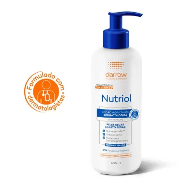 Nutriol Darrow Lo&ccedil;&atilde;o Hidratante com Vitamina C Peles Secas e Muito Secas Sem Perfume 400ml