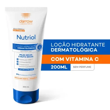 Lo&ccedil;&atilde;o Hidratante Darrow Nutriol Peles Secas e Muito Secas Sem Perfume 200ml