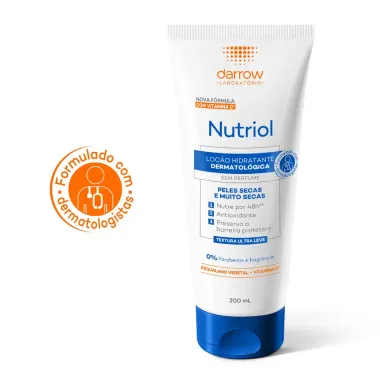 Lo&ccedil;&atilde;o Hidratante Darrow Nutriol Peles Secas e Muito Secas Sem Perfume 200ml