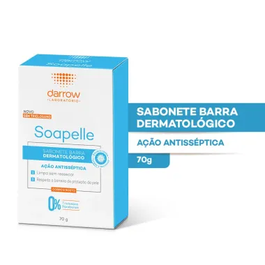 Sabonete em Barra Soapelle A&ccedil;&atilde;o Antiss&eacute;ptica Corpo e Rosto 70g