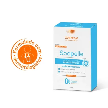 Sabonete em Barra Soapelle A&ccedil;&atilde;o Antiss&eacute;ptica Corpo e Rosto 70g