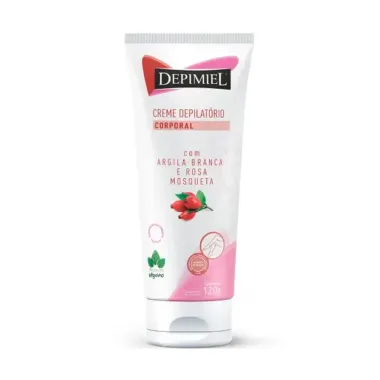 Creme Depilatório Depimiel Corporal com Argila Branca e Rosa Mosqueta 120g