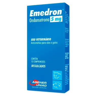 Emedron 5mg Antiemético para Cães e Gatos com 10 Comprimidos