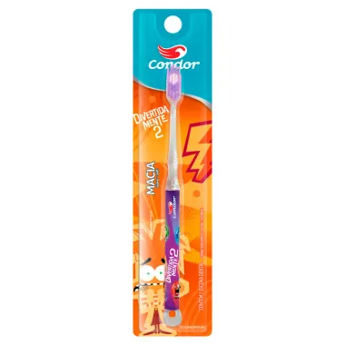 Escova Dental Condor Macia Suave Soft Divertidamente 2 Personagens e Cores Sortidos 1 Unidade