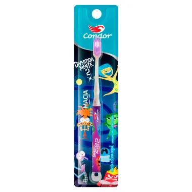 Escova Dental Condor Macia Suave Soft Divertidamente 2 Personagens e Cores Sortidos 1 Unidade