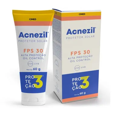 Protetor Solar Facial Controle da Oleosidade Acnezil FPS 30 60g