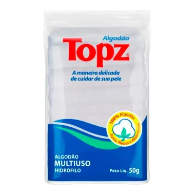 Algodão Topz Multiuso Hidrófilo 50g