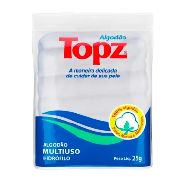 Algodão Topz Multiuso Hidrófilo 25g