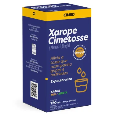 Cimetosse 13,33mg/ml Xarope Sabor Mel e Menta com 120ml