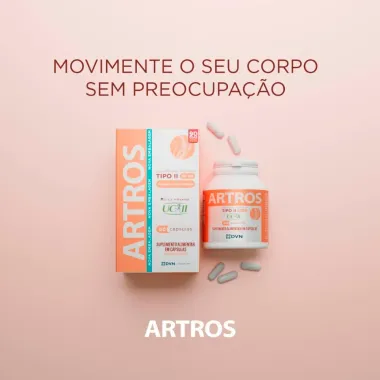 Artros Col&aacute;geno UCII 40mg N&atilde;o Hidrolisado Tipo II com 90 c&aacute;psulas
