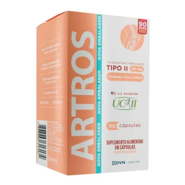 Artros Colágeno UCII 40mg Não Hidrolisado Tipo II com 90 cápsulas