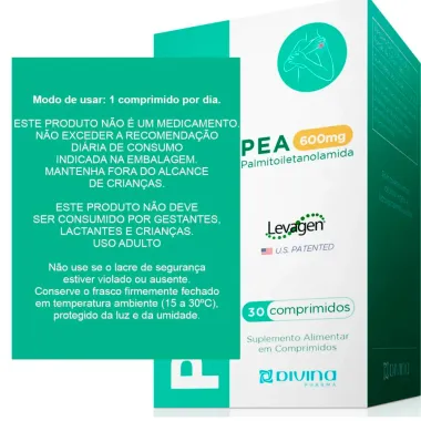 PeaFlan PEA 600mg Divina Pharma com 30 Comprimidos