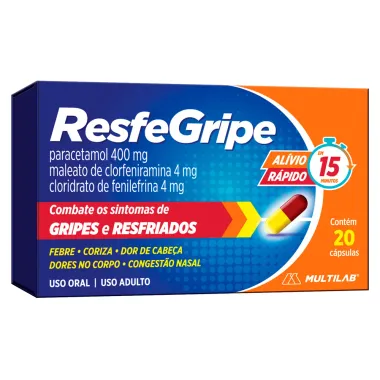 ResfeGripe com 20 Cápsulas