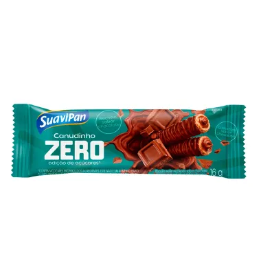 Chocolate Wafer Suavipan Canudinho Zero Açúcar 16g