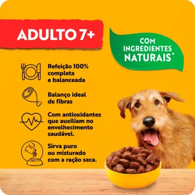 Ração Úmida para Cachorro Pedigree Adulto 7+ Carne ao Molho