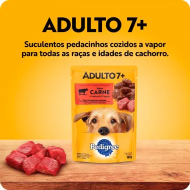 Ração Úmida para Cachorro Pedigree Adulto 7+ Carne ao Molho