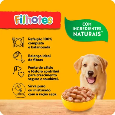 Ração Úmida para Cachorro Pedigree Filhotes Carne ao Molho Banner