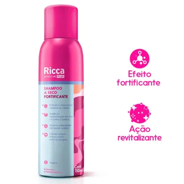 Shampoo à Seco Ricca Fortificante Refresh Me Plus 150ml Verso