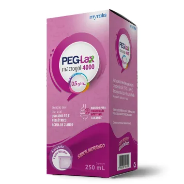 PEG-Lax 4000 0,5g/ml Solu&ccedil;&atilde;o Oral Sabor Morango 250ml