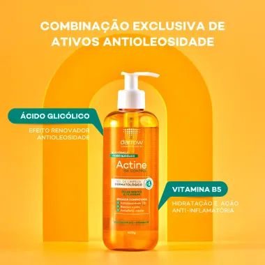 Actine Oil Control Gel de Limpeza Pele Mistas a Oleosas 140g