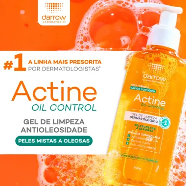 Actine Oil Control Gel de Limpeza Pele Mistas a Oleosas 140g