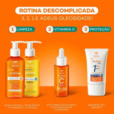 Actine Oil Control Gel de Limpeza Pele Mistas a Oleosas 140g
