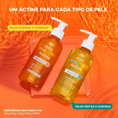 Actine Oil Control Gel de Limpeza Pele Mistas a Oleosas 140g