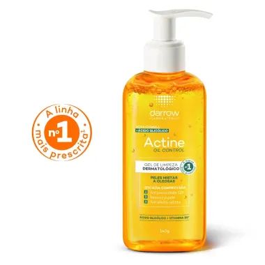 Actine Oil Control Gel de Limpeza Pele Mistas a Oleosas 140g
