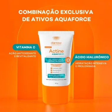 Actine Aquaforce Gel Hidratante Facial Pele Oleosa a Acneica 40g