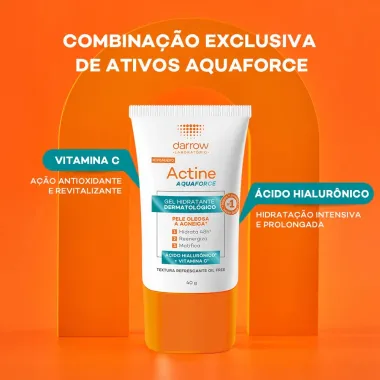 Actine Aquaforce Gel Hidratante Facial Pele Oleosa a Acneica 40g