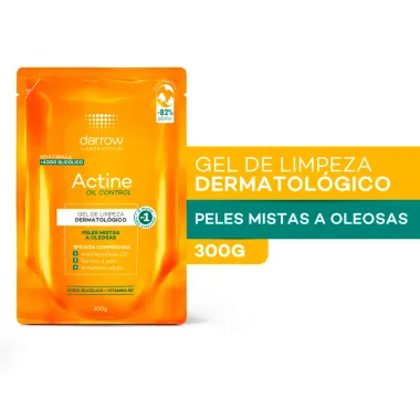 Actine Control Gel de Limpeza Facial Pele Mista a Oleosa Refil 300g