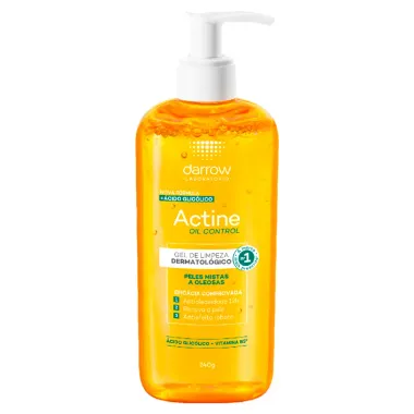 Actine Control Gel de Limpeza Pele Mista a Oleosa 240g frasco