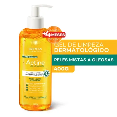 Actine Oil Control Gel de Limpeza Pele Mistas a Oleosas 400g