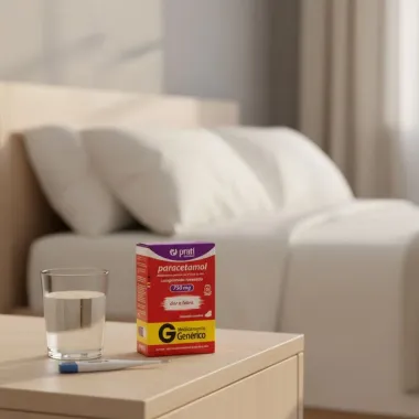 Paracetamol 750mg Prati Genérico com 20 Comprimidos Revestidos