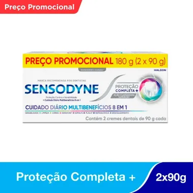 Creme Dental Sensodyne Proteção Completa Tamanho Família com 2 Unidades de 90g cada